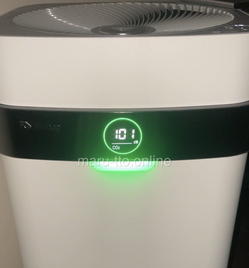 寝室に寝る前のCO2センサー