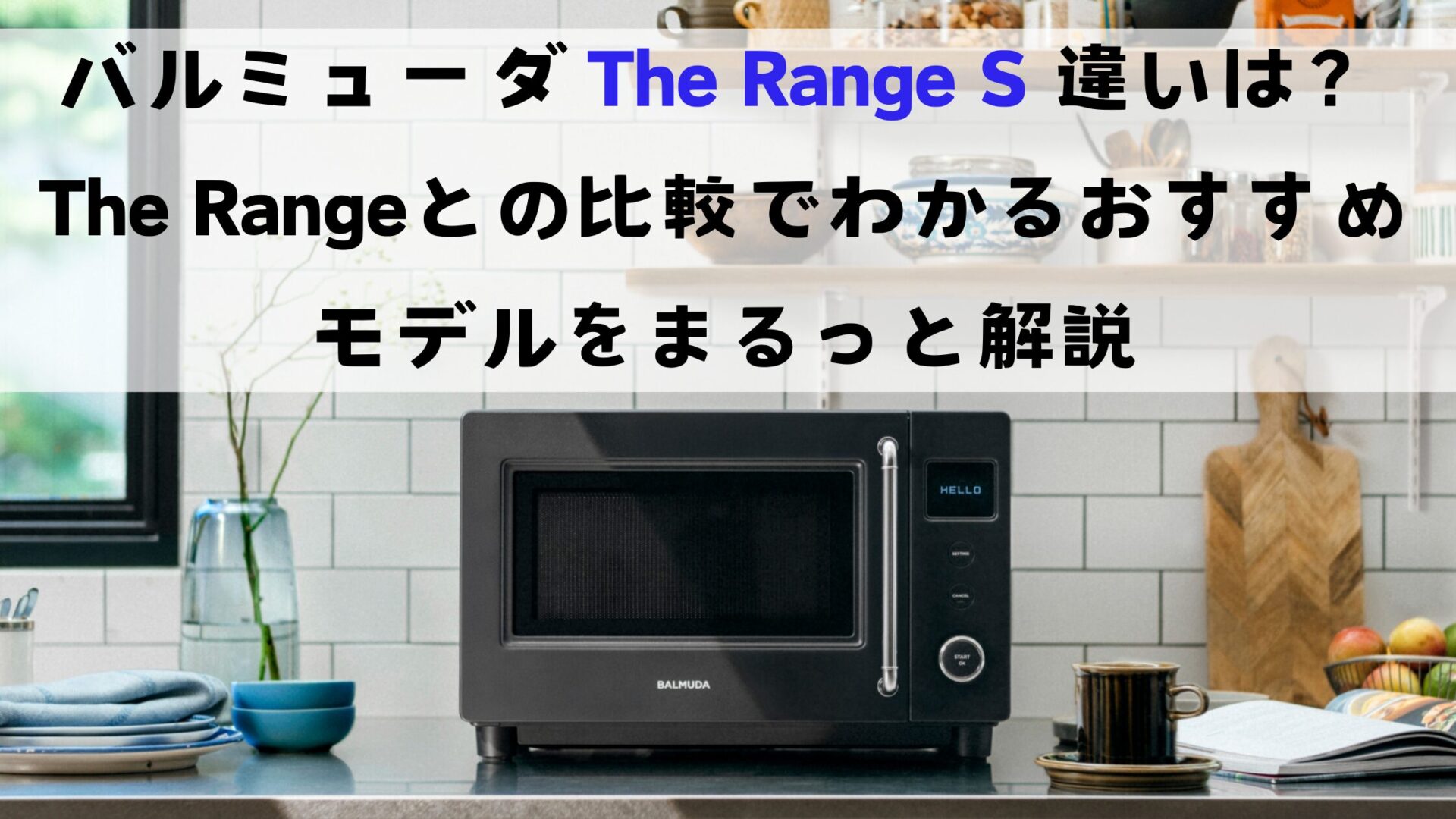 バルミューダ　レンジS違いは？The Rangeとの比較でわかるおすすめモデルをまるっと解説