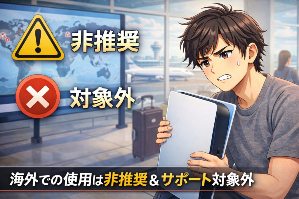 海外での使用が非推奨&サポート対象外