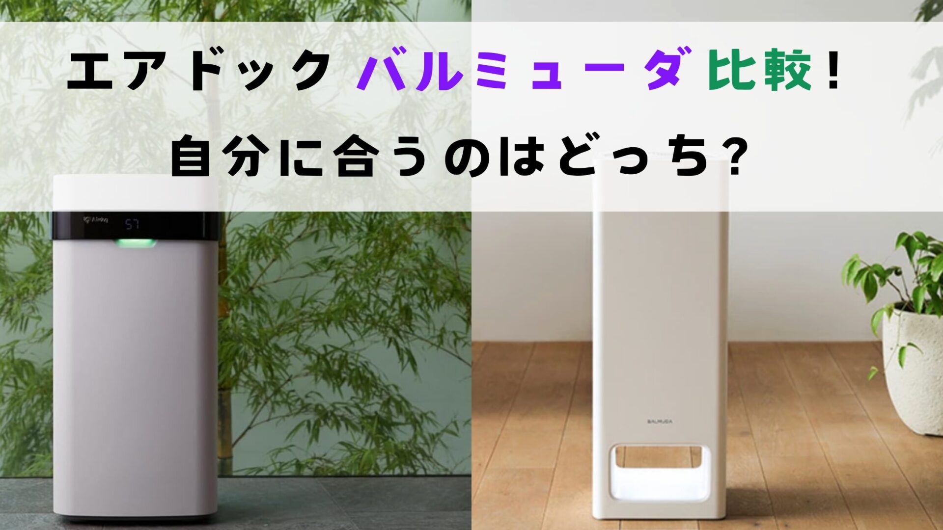 エアドック バルミューダ 比較!自分に合うのはどっち?維持費・性能・選び方をまるっと解説