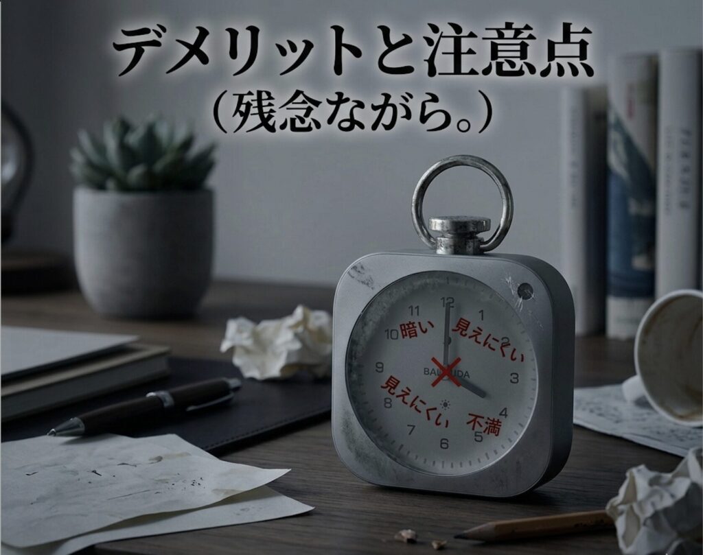 バルミューダ時計の口コミでわかったデメリットと注意点