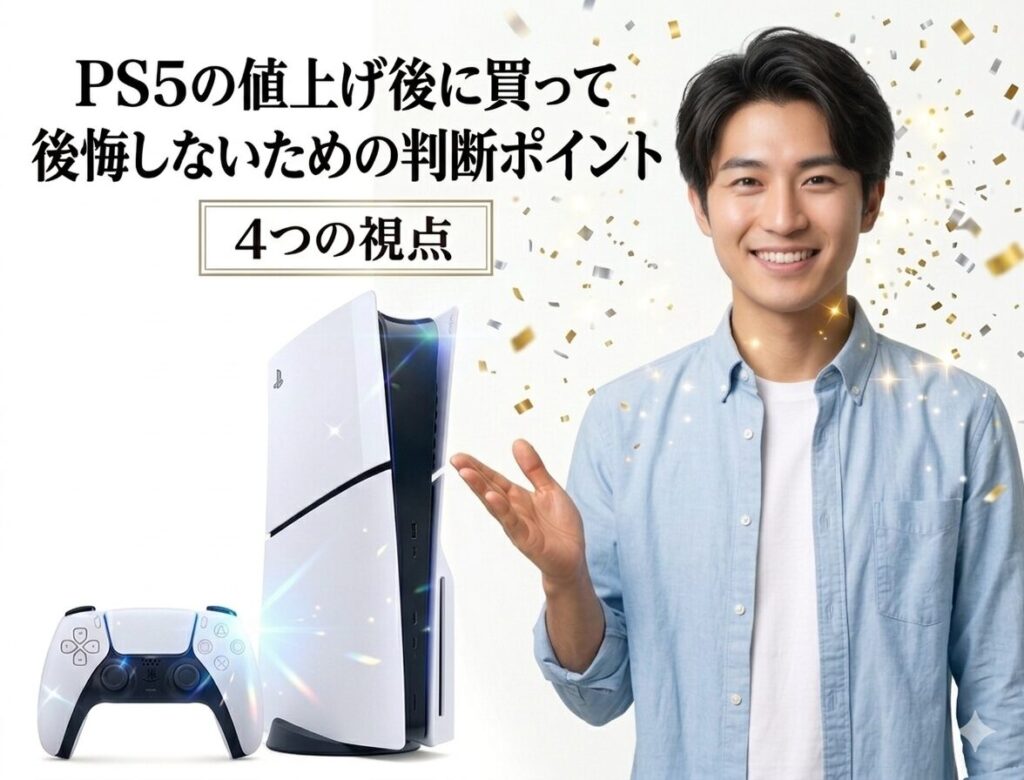 PS5の値上げ後に買って後悔しないための判断ポイント