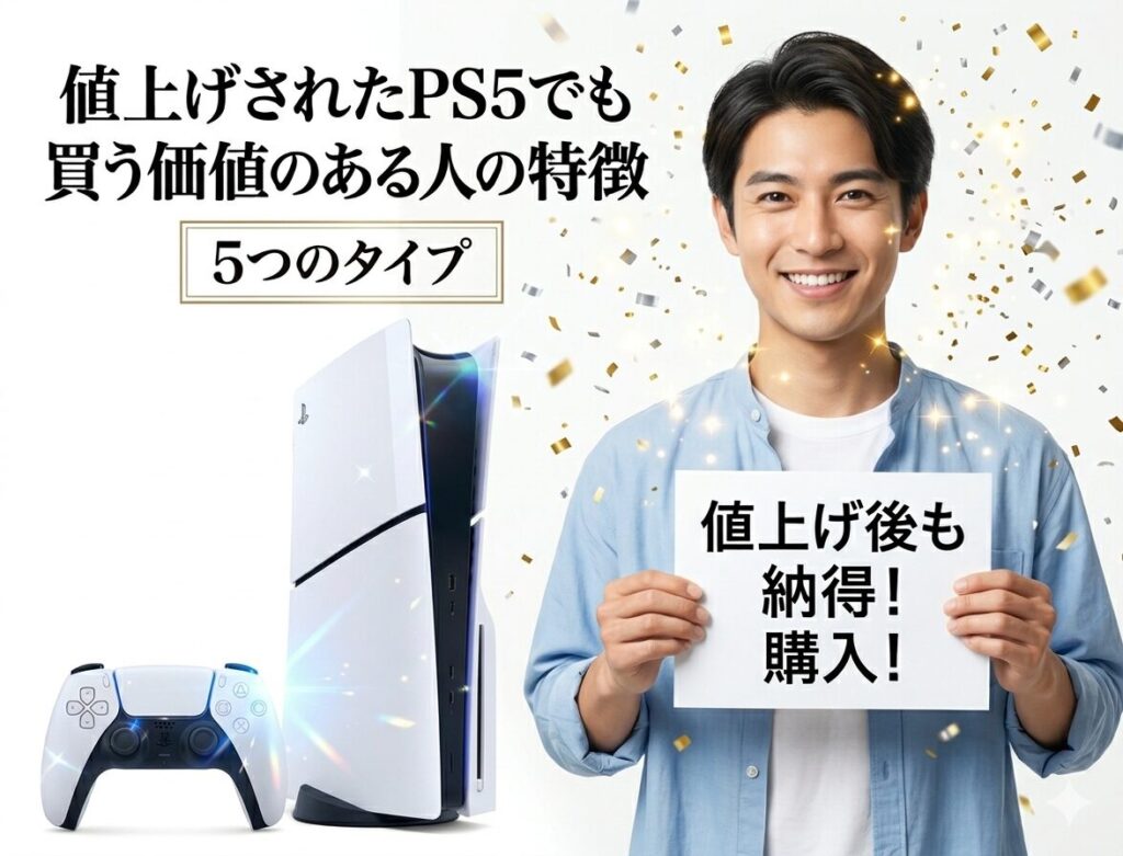値上げされたPS5でも買う価値のある人の特徴
