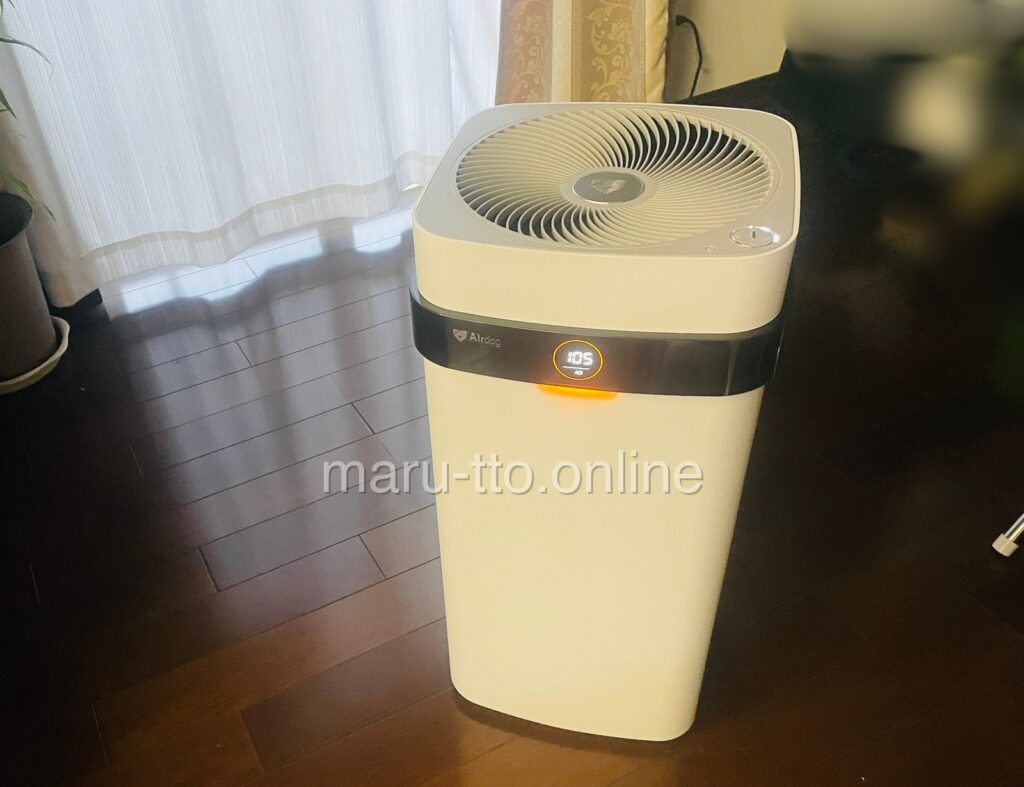 段ボールをしまった時のAQI変化