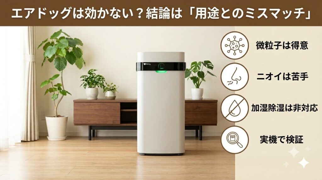 エアドッグは効かない？結論は「用途とのミスマッチ」