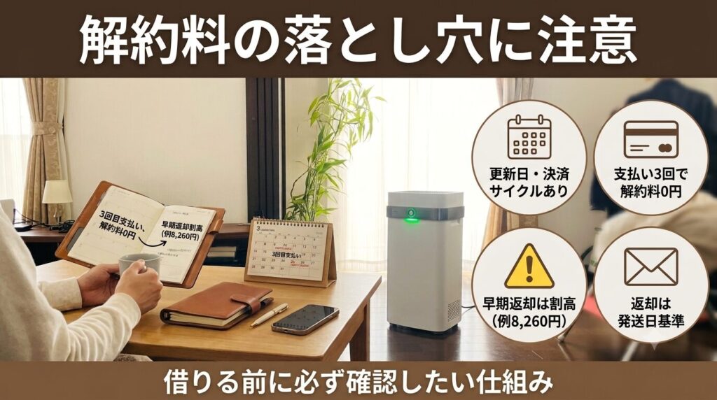 借りる前に絶対知っておきたい「最低利用期間と解約料」
