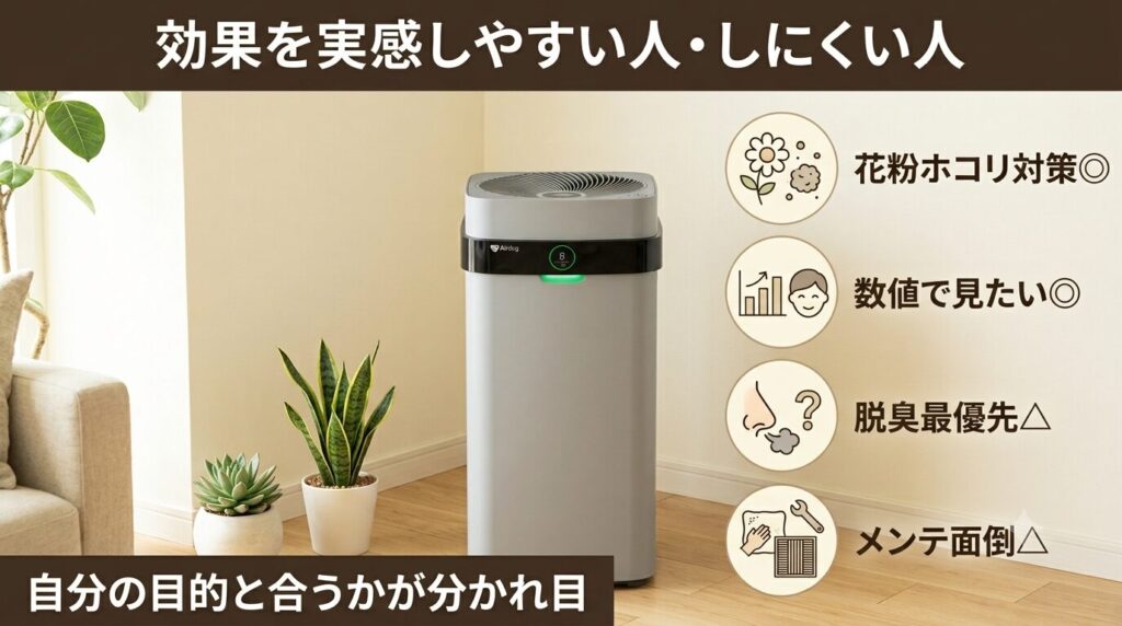 効果を実感しやすい人・しにくい人