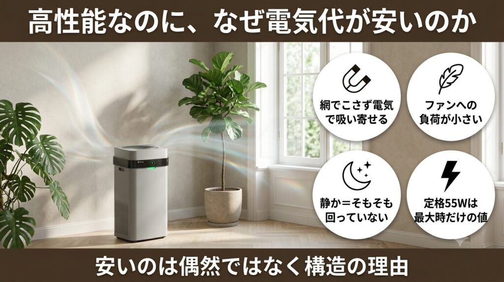 なぜ高性能なのに電気代が安いのか