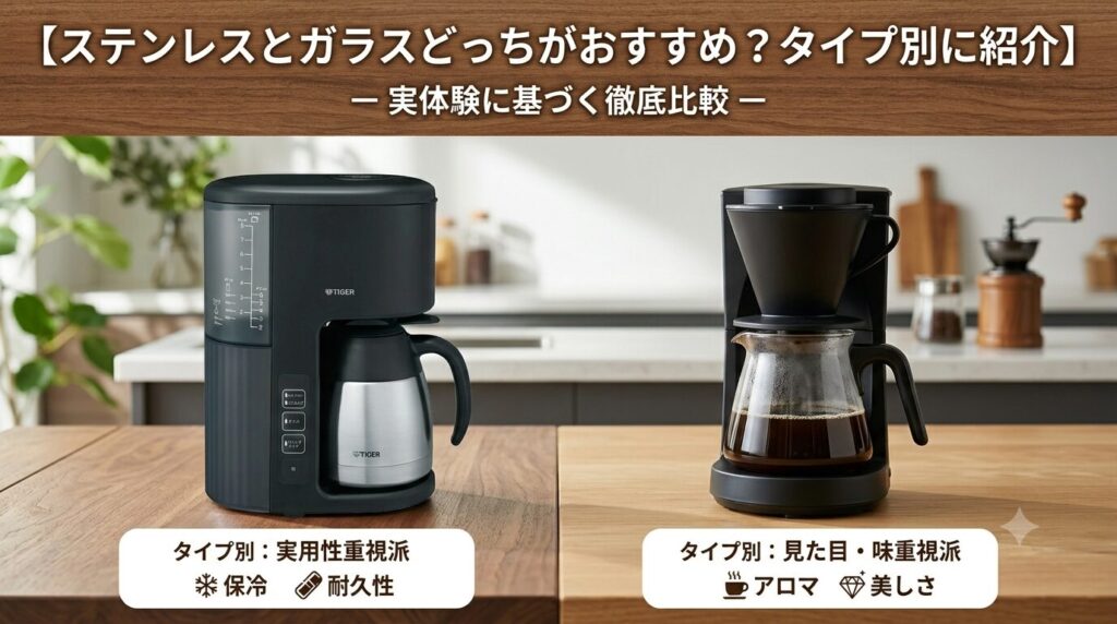 ステンレスとガラスどっちがおすすめ?タイプ別に紹介