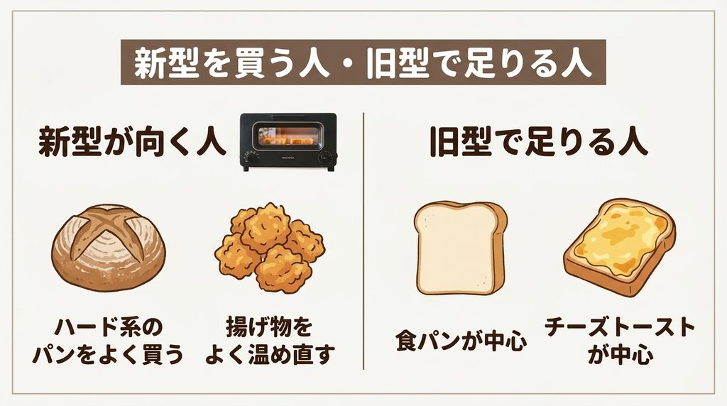 バルミューダトースター新型と旧型の違いから選ぶ
